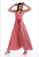 Φόρεμα maxi me glitter δίχτυ Φόρεμα maxi me glitter δίχτυ